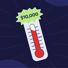 Use a fundraising thermometer to measure and motivate